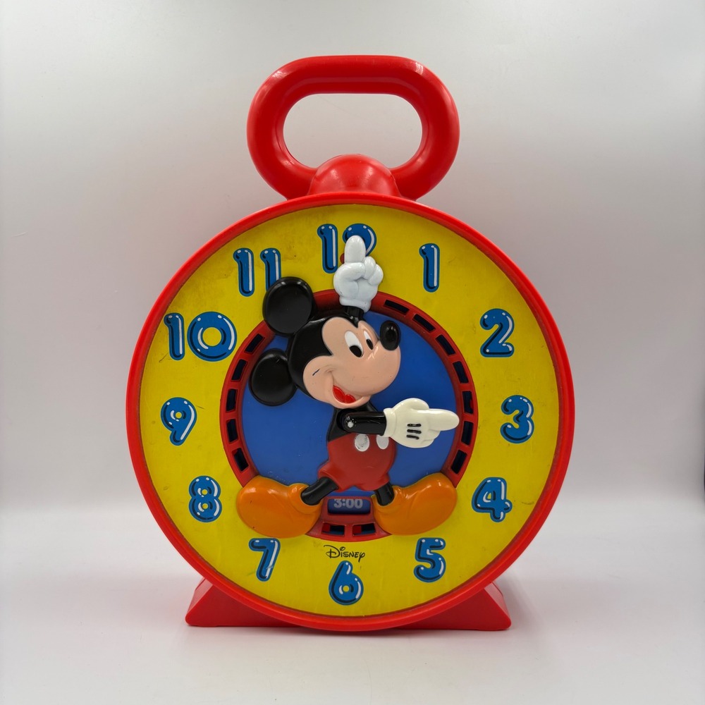Mattel See N Say Toy Kids Red Good Vintage 1981 Mickey Mouse Clock WORKS